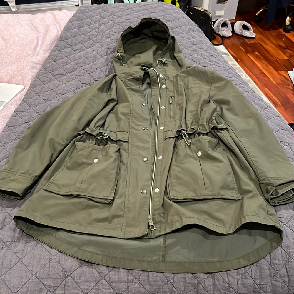 Olive raincoat J.Crew